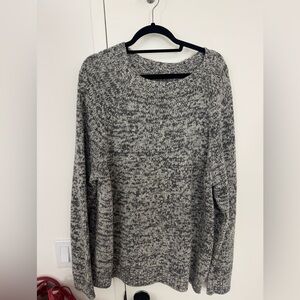 Vince Gray and White Crew Neck Sweater